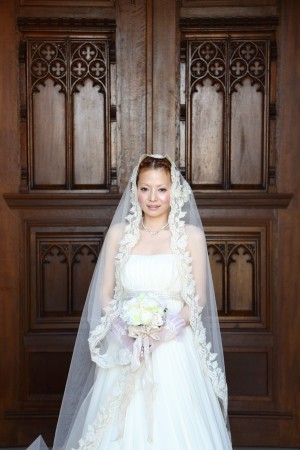 結婚式　ドレス　ベール